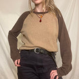 Patchwork Casual Ribbed Tee Shirt Women Fashion Korean Long Sleeve T-shirt Ladies Autumn Cotton Streetwear Basic