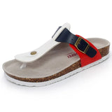 Women Cork Slippers PU Leather Woman Sandals Fashion Flip Flops For Women Mule Clogs Slippers Female