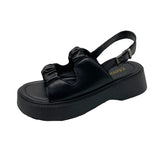 Style Fold With Thick-Soled Sandals, Big Head Buckle, Beach Sandals, Womens