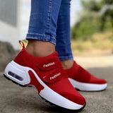 Women Fashion Vulcanized Sneakers Platform Solid Color Flats Ladies Shoes Casual Breathable Wedges Ladies Walking