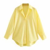 Women Solid Office Lady Shirts Batwing Long Sleeve Turn Down Collar Blouses Candy Color Casual Loose Tops Chemise
