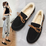 Shoes Single Shoes 2023 Winter New Korean Women's Velvet Flat Casual Shoes Lazybones Pedaling Cotton