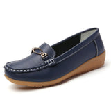 Breakj Spring And Autumn Single Shoes Women's Mother Shoes Women's Anti-Slip Soft-Soled Bean Shoes Slopes And Large-Size Casual Women's