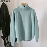 color basic sweater thick Sweater Women Pullover Casual Turtleneck Long Sleeve Knit Sweater Female