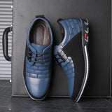 Breakj New Men's Round Head Men's Casual Single Shoes Front Lace Casual Shoes Plus Size Men's