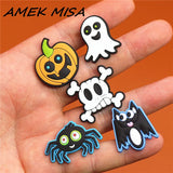 Cute Christmas Monstrosity PVC Shoe Charms Spider Shoe Accessories Ghost Shoe Decoration croc Charm jibz Kids Party
