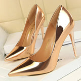 Shoes Woman Pumps Patent Leather High Heels Shoes Women Basic Pump Wedding Shoes Female Stiletto Women Heel Plus Size