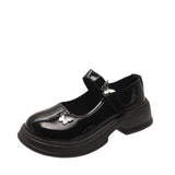 Style High-Heeled Thick-Soled Mary Jane Shoes New Round-Headed French Shoes In The Summer Of