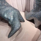 Breakj New 2024 Autumn / Winter 2024 Pointed Tip Full Of Pleated Boots And High Heels With The Same Runway