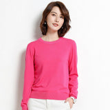 Sweater 2020 New O-neck Female Long-sleeved Knitted Pullover Jumper Pull Femme Clothes White Loose Thin Korean Plus