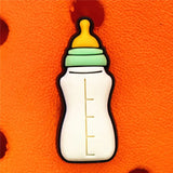 Sale 1pcs PVC Shoe Charms Cute Rabbit Baby Bottle Sieve Shoe Accessories Shoe Buckle Decorations fit Croc JIBZ Kids