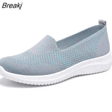 Hot Sale Women's Flat Shoes Summer Mesh Breathable Casual Flats Sneakers Ladies Knitting Shallow Comfort Walking