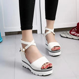 Summer New High Heels Women Sandals Casual Woman Shoes Platform Wedges Sandals Peep Toe Ladies