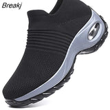 2020 Summer Women Sneakers Fashion Breathable Mesh Casual Shoes Platform Sneakers For Women Black Sock