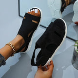 Sandal New Style Summer Women Sheos Comfortable Outdoor Sandals Rhinestone Solid Color Platform Shoes Crystal