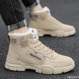Boots Men's Snow Boots Winter Warm Lace Up 2023 New Men's Shoes Wool Plush Winter Boots Men's Shoes Extra
