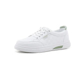 Breakj 2024 New Small White Shoes Korean Version Ins Web Celebrity Breathable Light Mouth Casual Shoes Pure Color Round Head Low Top