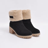 Winter Fur Warm Snow Boots Ladies Warm Wool Booties Ankle Boot Comfortable Shoes Plus Size 35-43 Casual Women Mid