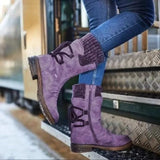 Breakj 2023 Autumn And Winter New Comfortable Low-Heeling Square And Round Head 43 Large Size Mid-Size Women's