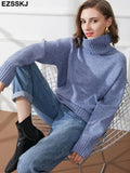 Winter casual cashmere oversize thick Sweater pullovers Women 2021 loose Turtleneck women's sweaters