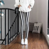 Push Up Leggins Mujer Stripe Printed Leggings Women Dot Mid Waist Polyester Fitness