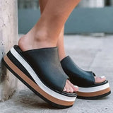 Women Sandals 2022 Summer Shoes For Women Platform Sandalias Mujer Peep Toe Heels Slippers With Wedges Shoes Female Heel