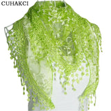 Female Wraps Women Lace Triangle Scarf Silk Flower Girls Tassel Casual Shawls and Scarves 18