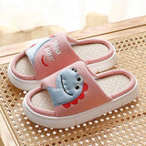 Slippers Cartoon Thick Autumn Linen Platform Indoor Ladies Slipper Soft Non-Slip Home Floor Men Summer Couples Shoes