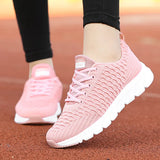 Women's Sneakers 2021 Fashion Breathable Women Shoes Summer Walking Mesh Light Casual Sneaker Lace-Up Platform Female