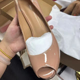 Breakj 2025 Waterproof Table Single Shoes Women's Shoes Red Sole Sexy Fine High Heel Fish Mouth Shoes Large Sexy Banquet Single