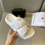 New Summer Women's Sandals Stitching Surface Buckle Thick Bottom Sports Harajuku Style Beach Flat Casual Shoes