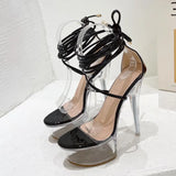 Fashion Open Toe Ankle Strap Transparent Platform stripper heels Sandals Ladies Nightclub Party Dress Women