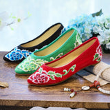 Breakj Shoes Single Shoes Spring And Autumn Fashion Embroidered Cloth Shoes Muller Women's Single Shoes Leisure A Foot