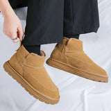 Breakj Boots Men's New Winter Fur And Velvet Warm Platform Non-Slip Cotton Shoes