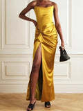 2022 Autumn Women's French Sexy Sling Dress Dress High-End Open Skirt Dress