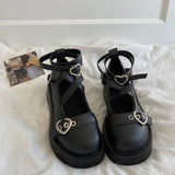 New Lolita Shoes JK Uniform Platform Shoes Japanese School Uniform High Heels Cute Mary Jane College Girls Shoes 2022 Women