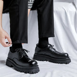 Breakj New Niche Platform Shoes Male British Style Commuting Versatile Round Derby