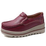 Breakj Student Sports Shoes In Autumn And Winter 2024 Korean Version Of Rocking Shoes Leather Slopes And Casual Shoes Women's Singles
