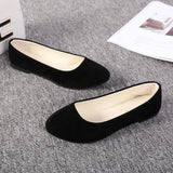 Flat Shoes Trend Simple Sweet Classic Candy Colors New Autumn Summer Casual Flock Flats Boat Cute Girls Flats Office