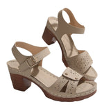 Breakj New One-Word With Slope Heel Sandals Women's Shoes Large Size Fish Mouth Slope And Thick-Soled