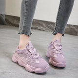 Brand Chunky Sneakers Women Fashion 2021 Trend Purple Summer Shoes Outdoor Jogging Sneakers Mesh Breathable Casual