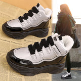 Design Warm Plush/Mesh Liner Sneaker Autumn Winter Women Chunky Sneakers Waterproof Platform Shoes for Women snow