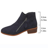 Breakj Martin Boots 2023 Autumn And Winter New Coarse Heel Side Zipper Large Size 43 Yards Female Short