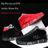 Red Winter Sneakers Women Snow Boots Man Warm Ankle Boots 2020 Plush Fur Sport Shoes Woman Botines Mujer Big Size