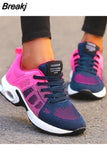 Shoes for Women Platform Sneakers Air Mesh Breathable Casual Shoes Black Chunky Sports Running Shoes Woman Light