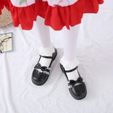 women's shoes bow Merlot Japanese Lolita shoes lace girl round head Lolita single shoes cute shoes kawaii zapatilla