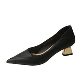 Breakj French Low-Heeled Single-Shoe Female Famous Yuan 2025 Spring And Autumn New Nude Light Temperament Professional High-Heeled