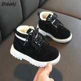 Children Casual Shoes Autumn Martin Boots Boys Shoes Fashion Leather Soft Anti Slip Girls Boots 21-30 Sport Running