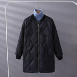 Winter Women White Duck Down Parka Ultra Light Loose Zipper Baseball Uniform Down Jacket Female Casual Long Down