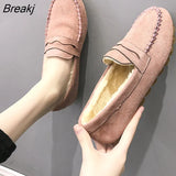 Women's Loafers Moccasins Woman Soft Bottom Non Slip Female Flats Shoes 2023 Autumn Spring Slip On Sewing Ladies Lazy Shoes